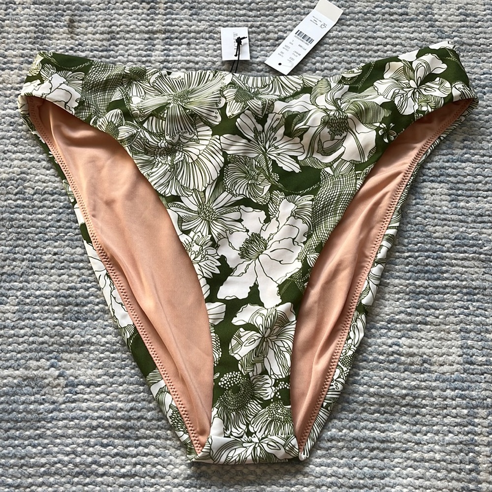 J Crew High-rise cheeky bikini bottom in Liberty® Linear fabric